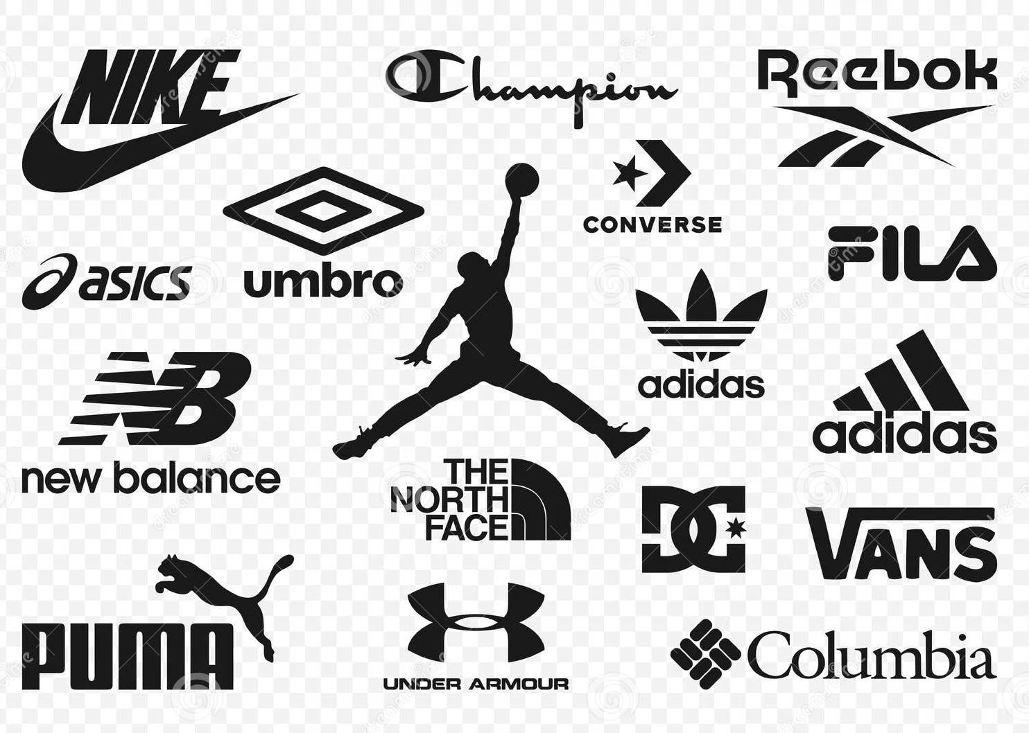 Image of different shoes brand